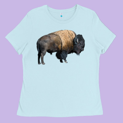 Bison Buffalo Ladies Tee Designed By Lillyallendesigns