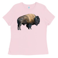 Bubblegum Pink Bison Buffalo Ladies Tee - LillyAllenDesigns