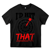 Black i'd hit that darts Heavy Core Tee - artisFamous