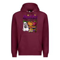 Burgundy boooks Premium Hoodie - BarkalooDesign
