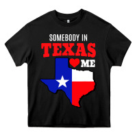 Black state of texas somebody loves me Heavy Core Tee - artisFamous