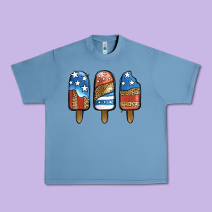 Patriotic Leopard Popsicles Urban Heavy Tee Designed By Jasminsmagicworld