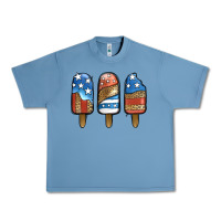Pebble Blue Patriotic Leopard Popsicles Urban Heavy Tee - Jasminsmagicworld