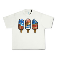 Pistachio Patriotic Leopard Popsicles Urban Heavy Tee - Jasminsmagicworld