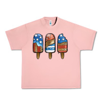 Salmon Patriotic Leopard Popsicles Urban Heavy Tee - Jasminsmagicworld