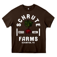 Chocolate Brown the office schrute farms premium Heavy Core Tee - artisFamous