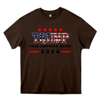 Chocolate Brown donald trump 2024 take america back election Heavy Core Tee - artisFamous