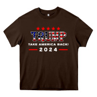 Chocolate Brown donald trump 2024 take america back election Heavy Core Tee - artisFamous