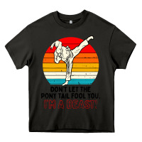 Asphalt karate girl kick Heavy Core Tee - artisFamous