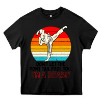 Black karate girl kick Heavy Core Tee - artisFamous