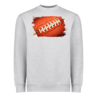 Heather Grey Football Brushstroke Heavyweight Sweatshirt - RanaPortraitStore