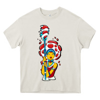 Cream mushroom Heavy Core Tee - artisFamous