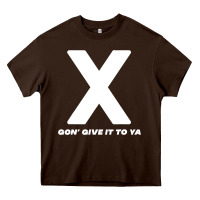 Chocolate Brown x gon' give it to ya d.m.x t shirt Heavy Core Tee - artisFamous