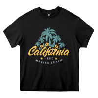 Black california malibu beach Heavy Core Tee - artisFamous
