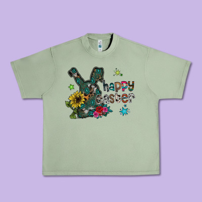 Happy Easter Urban Heavy Tee Designed By Cowhidedigitalart