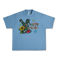 Pebble Blue Happy Easter Urban Heavy Tee - CowhideDigitalArt