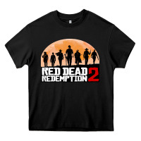Black red dead redemption Heavy Core Tee - artisFamous