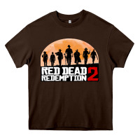 Chocolate Brown red dead redemption Heavy Core Tee - artisFamous