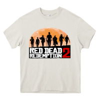 Cream red dead redemption Heavy Core Tee - artisFamous