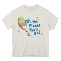 Cream seuss oh the places you’ll go Heavy Core Tee - artisFamous