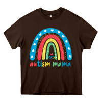 Chocolate Brown Autism Mama Heavy Core Tee - artisFamous