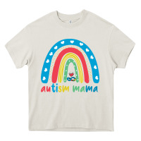 Cream Autism Mama Heavy Core Tee - artisFamous