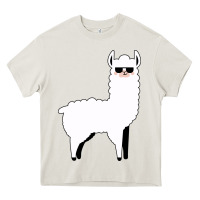 Cream llama Heavy Core Tee - artisFamous