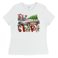 White Its Beaut Clark Ladies Tee - CowhideDigitalArt