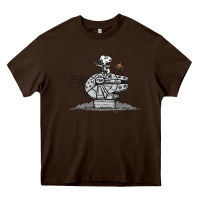 Chocolate Brown scruffy smugglers and pirates Heavy Core Tee - artisFamous