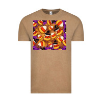 Vintage Coffee Candy Pattern Vintage Tee - CowhideDigitalArt