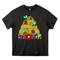 Asphalt bee hive Heavy Core Tee - artisFamous