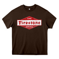 Chocolate Brown firestone tires classic active t shirt Heavy Core Tee - artisFamous