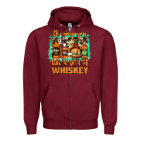 Burgundy chasing you like a shot of whiskey Zipper Hoodie - Jasminsmagicworld