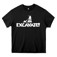 Black excavate funny Heavy Core Tee - artisFamous