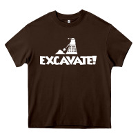 Chocolate Brown excavate funny Heavy Core Tee - artisFamous