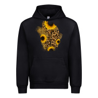 Black glitter sunflowers leopard patch Urban Hoodie - RanaPortraitStore