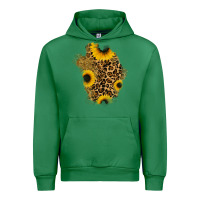 Emerald glitter sunflowers leopard patch Urban Hoodie - RanaPortraitStore