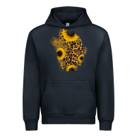 Navy glitter sunflowers leopard patch Urban Hoodie - RanaPortraitStore