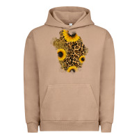 Pigment Burro glitter sunflowers leopard patch Urban Hoodie - RanaPortraitStore