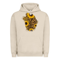 Pigment French Oak glitter sunflowers leopard patch Urban Hoodie - RanaPortraitStore