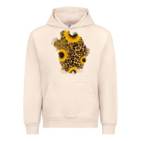 Sandshell glitter sunflowers leopard patch Urban Hoodie - RanaPortraitStore