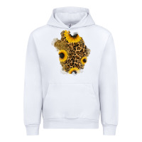 White glitter sunflowers leopard patch Urban Hoodie - RanaPortraitStore