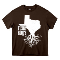 Chocolate Brown texas roots vintage usa Heavy Core Tee - artisFamous