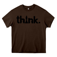Chocolate Brown think chess Heavy Core Tee - artisFamous