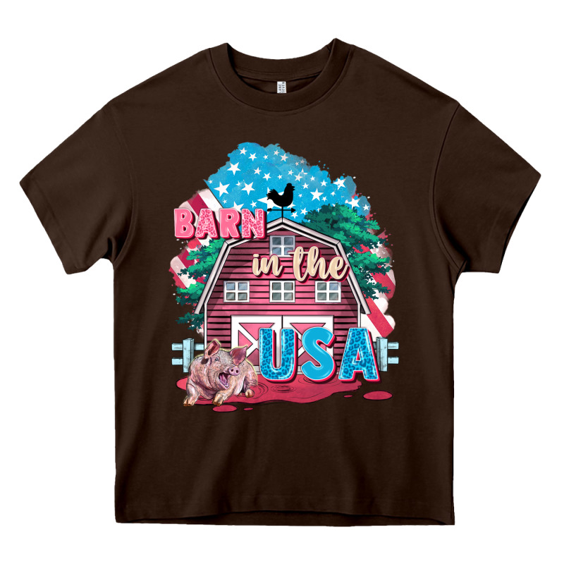 Barn In The Usa Heavy Core Tee by FaDigitalArtStudio | Teevron