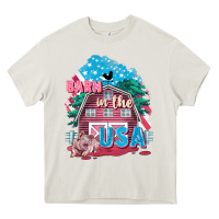 Cream Barn in the USA Heavy Core Tee - FaDigitalArtStudio