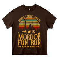 Chocolate Brown middle earth's annual mordor fun run Heavy Core Tee - artisFamous