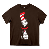 Chocolate Brown dr seuss the cat in the hat Heavy Core Tee - artisFamous