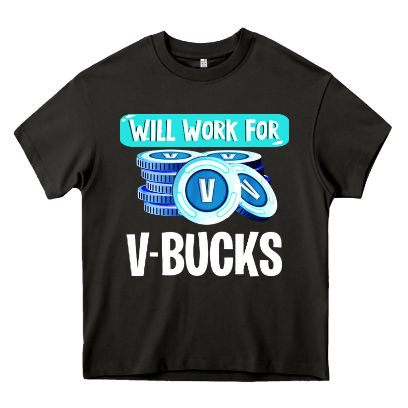 Will Work For V Bucks Youth Gamer Heavy Core Tee by artisFamous | Teevron