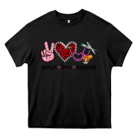 Black peace love nursing Heavy Core Tee - Jasminsmagicworld